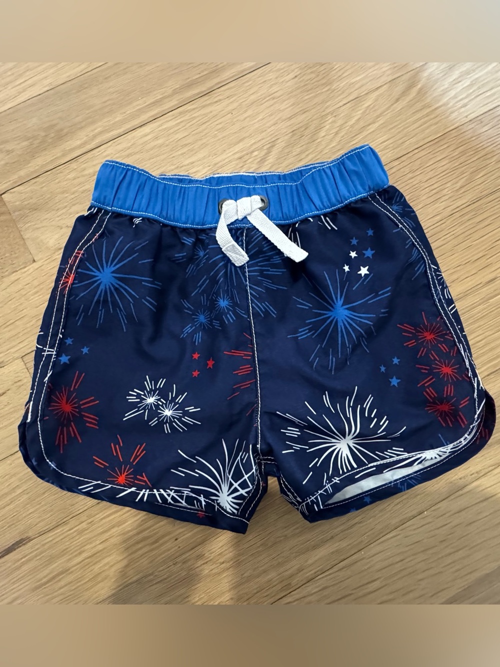 Hanna Andersson Navy Blue Fireworks Swim Shorts
